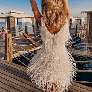 Women's Fringe Bodycon Mini Dress
