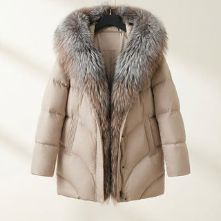 Women's Fur Collar Quilted Puffer Jacket