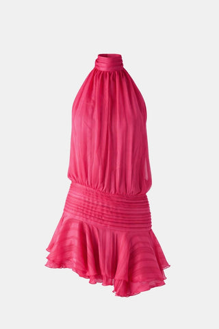 Women's Halter Backless Chiffon Mini Dress