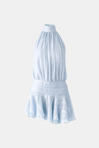 Women's Halter Backless Chiffon Mini Dress