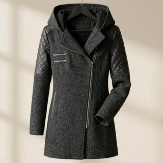 Women's Hooded Asymmetrical Moto Jacket