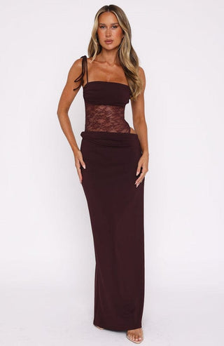 Women's Lace Bodycon Maxi Dress