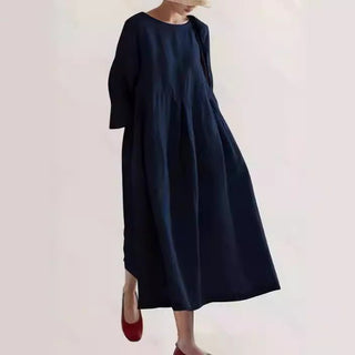 Women's Long Sleeve A-Line Maxi Dress