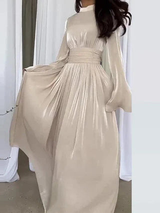 Women's Long Sleeve A-Line Maxi Dress