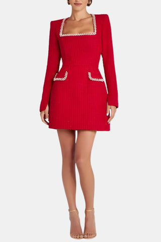 Women's Long Sleeve A-Line Mini Dress