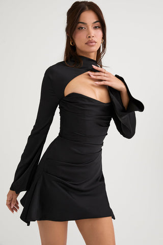 Women's Long Sleeve A-Line Mini Dress