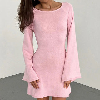 Women's Long Sleeve Fitted Mini Dress