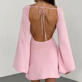 Women's Long Sleeve Fitted Mini Dress