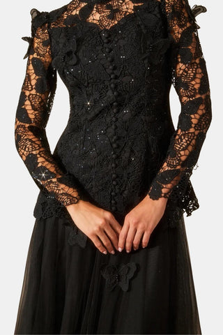 Women's Long Sleeve Lace Maxi Dress