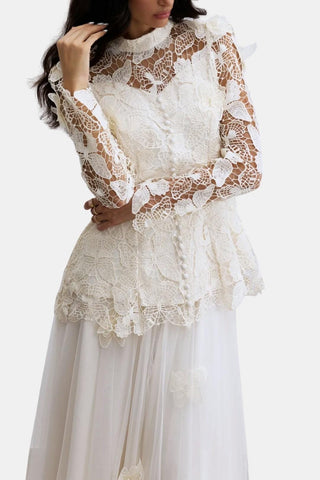 Women's Long Sleeve Lace Maxi Dress