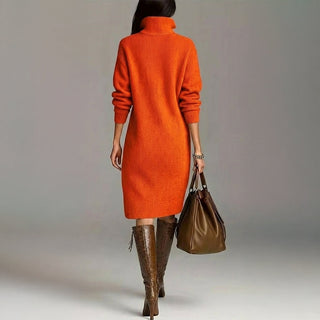 Women's Long Sleeve Midi Sweater Dress