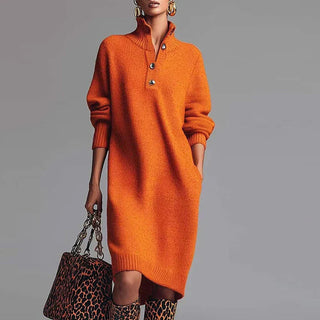 Women's Long Sleeve Midi Sweater Dress