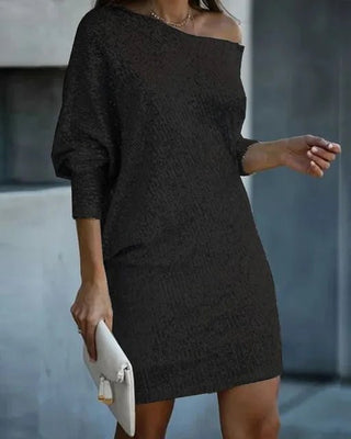 Women's Long Sleeve Off-Shoulder Mini Dress