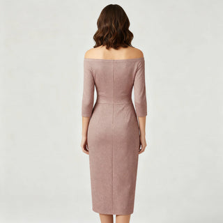 Women's Off-the-Shoulder Midi Dress