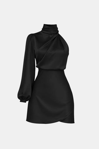 Women's One Shoulder Cocktail Mini Dress