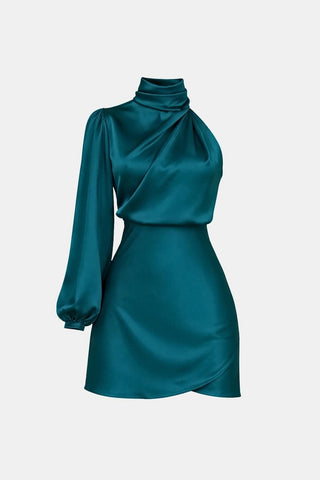 Women's One Shoulder Cocktail Mini Dress