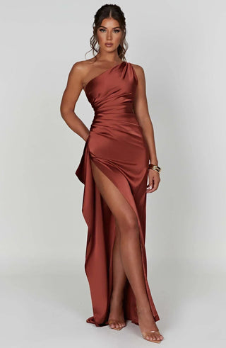 Women's One Shoulder Evening Maxi Dress