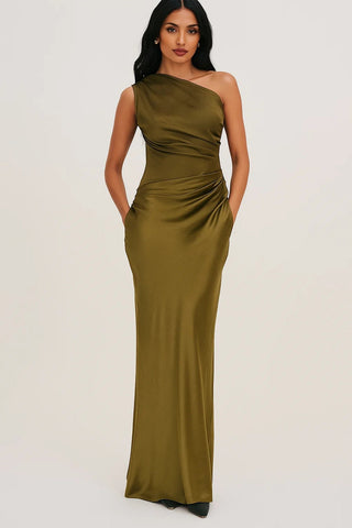 Women's One Shoulder Maxi Dress