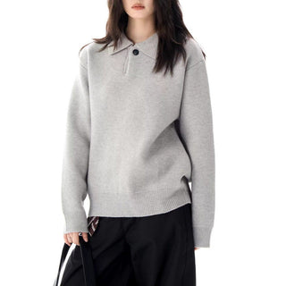 Women's Polo Ribbed Knit Sweater