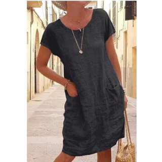Women's Scoop Neck Casual Midi Dress