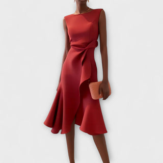 Women's Sleeveless Wrap Midi Dress