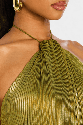 Women's Slit Halter Maxi Dress