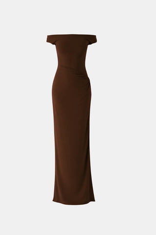 Women's Slit Off-Shoulder Maxi Dress