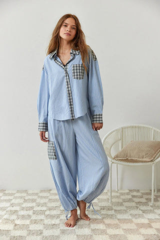 Women's Striped Pajama Set