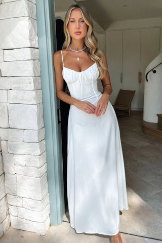 Women's Tie-Front A-Line Maxi Dress