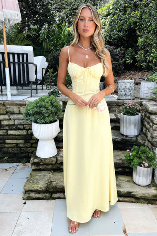 Women's Tie-Front A-Line Maxi Dress