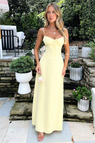 Women's Tie-Front A-Line Maxi Dress