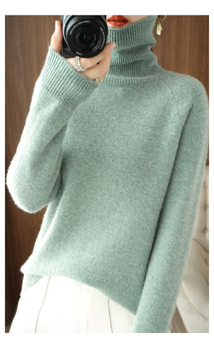 Women's Turtleneck Fitted Sweater