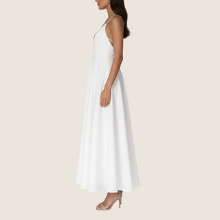 Women's V-Neck A-Line Midi Dress