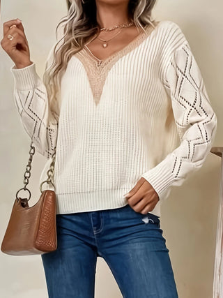 Women's V-Neck Knit Sweater