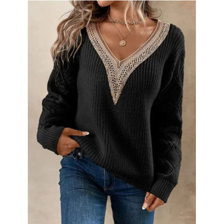 Women's V-Neck Knit Sweater