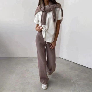 Women's Wide Leg Pant Set
