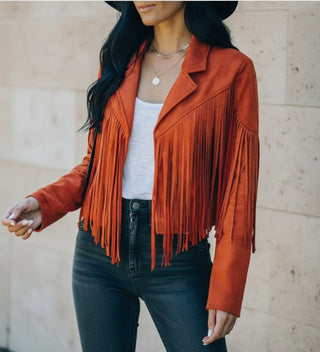 Women's Fringed Moto Jacket