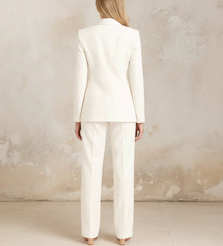Women's Chic Tailored Long Blazer Suit Set