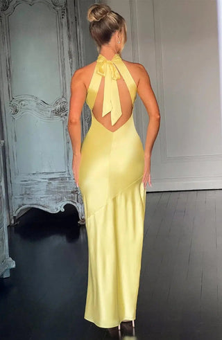 Women's Halter Evening Maxi Dress